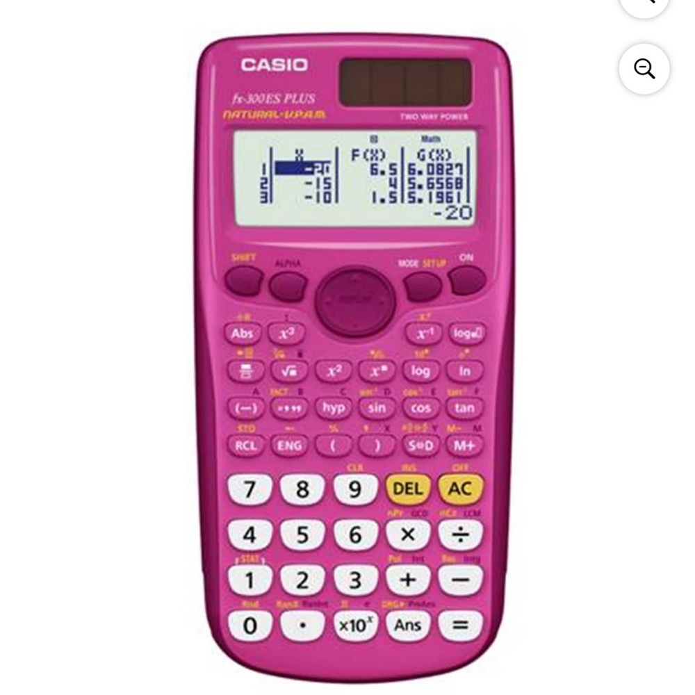 Casio FX-300ES PLUS Natural Textbook Display Scientific Calculator, Pink